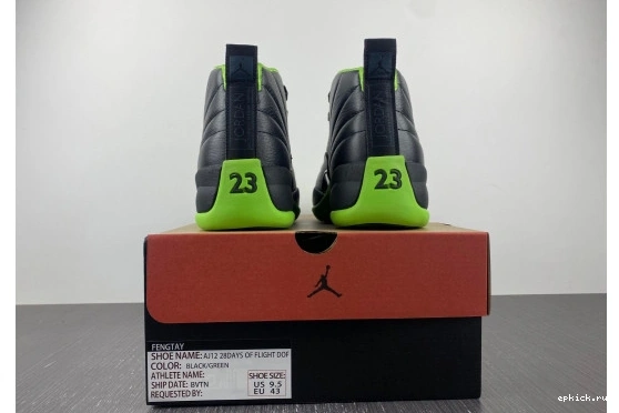 Rep EP 12 GREEN DOF BLACK AJ12 FLIGHT Jordan 0225